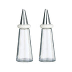 Cream Plastic Oil and Vinegar Set | Cone Condiments