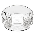 3 Section Curved Sided Dish | Glass Serving
