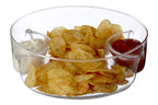 3 Section Curved Sided Dish | Glass Serving