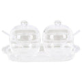Set of 2 Condiment Pots with Tray | Gozo