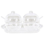 Set of 2 Condiment Pots with Tray | Gozo