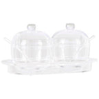 Set of 2 Condiment Pots with Tray | Gozo