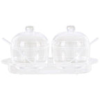 Set of 2 Condiment Pots with Tray | Gozo