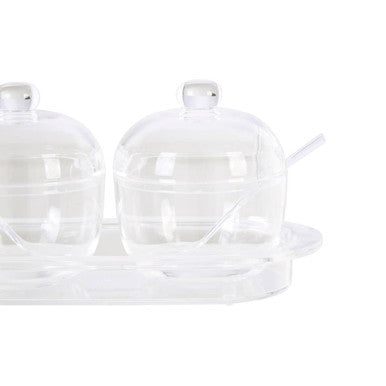 Set of 2 Condiment Pots with Tray | Gozo
