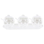 Set of 3 Condiment Pots with Tray | Gozo