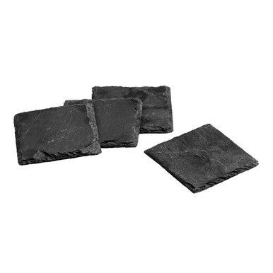 Preto Set of Four Square Coasters | Slate
