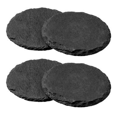 Preto Set of Four Round Coasters | Slate