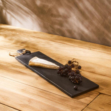 Large Slate Paddle Chopping and Serving Board | Preto