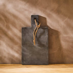 Extra Small Slate Paddle Chopping and Serving Board | Preto