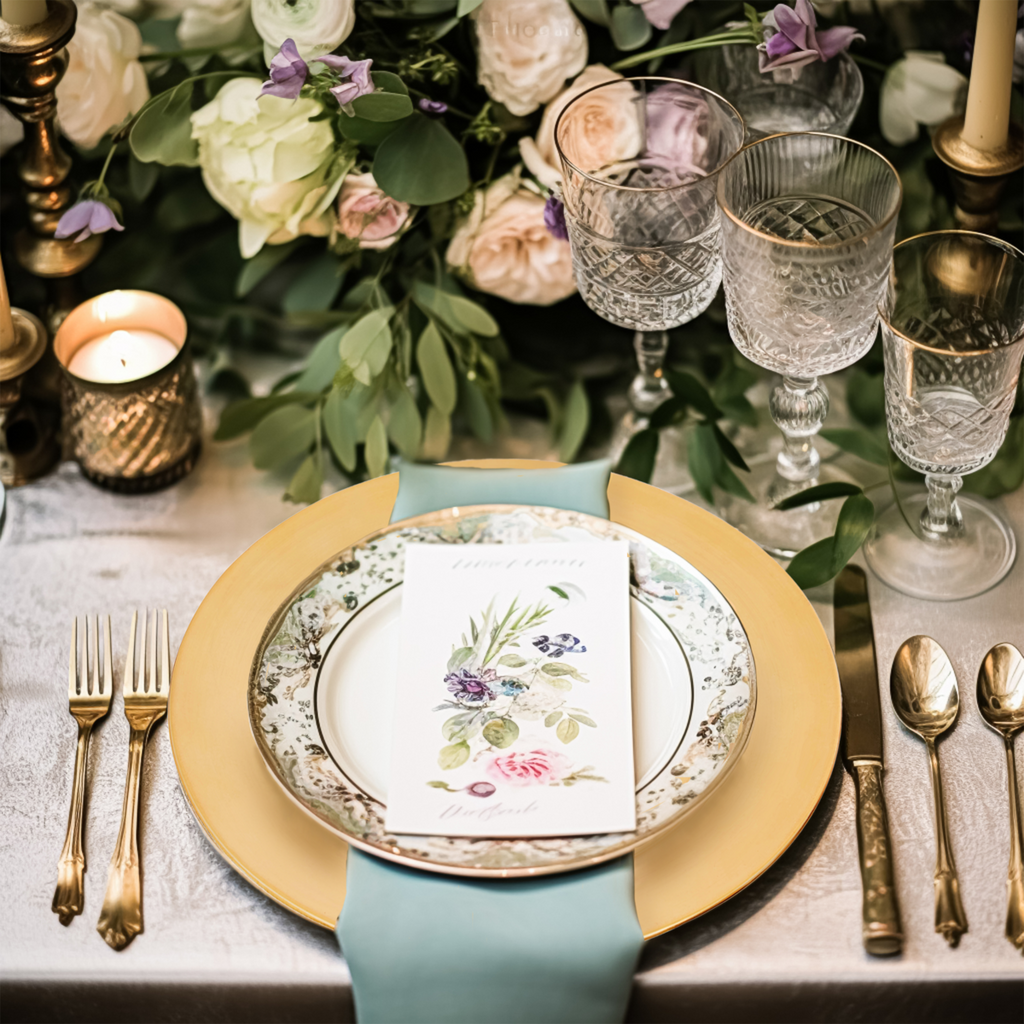 Dia Flat Gold  Charger Plate