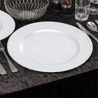 Silver Charger Plate with Dotted Rim | Dia