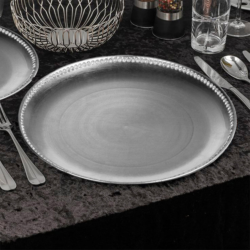 Silver Decorative Charger Plate | Radiance
