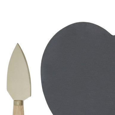 Heart Slate Cheese Board with Gold Knife | Carter