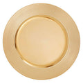 Gold Charger Plate with Ribbed Rim | Dia