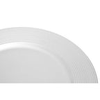 Silver Charger Plate with Ribbed Rim | Dia