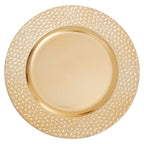 Gold Charger Plate with Hammered Rim | Dia