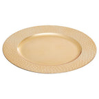 Gold Charger Plate with Hammered Rim | Dia