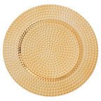 Gold Finish Hammered Effect Charger Plate | Dia