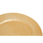 Gold Finish Hammered Effect Charger Plate | Dia