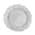 Silver Finish Reef Charger Plate | Dia