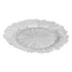 Silver Finish Reef Charger Plate | Dia