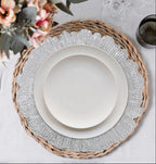 Silver Finish Reef Charger Plate | Dia