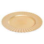 Gold Finish Wave Charger Plate | Dia