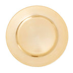 Gold Finish Flat Style Charger Plate | Dia