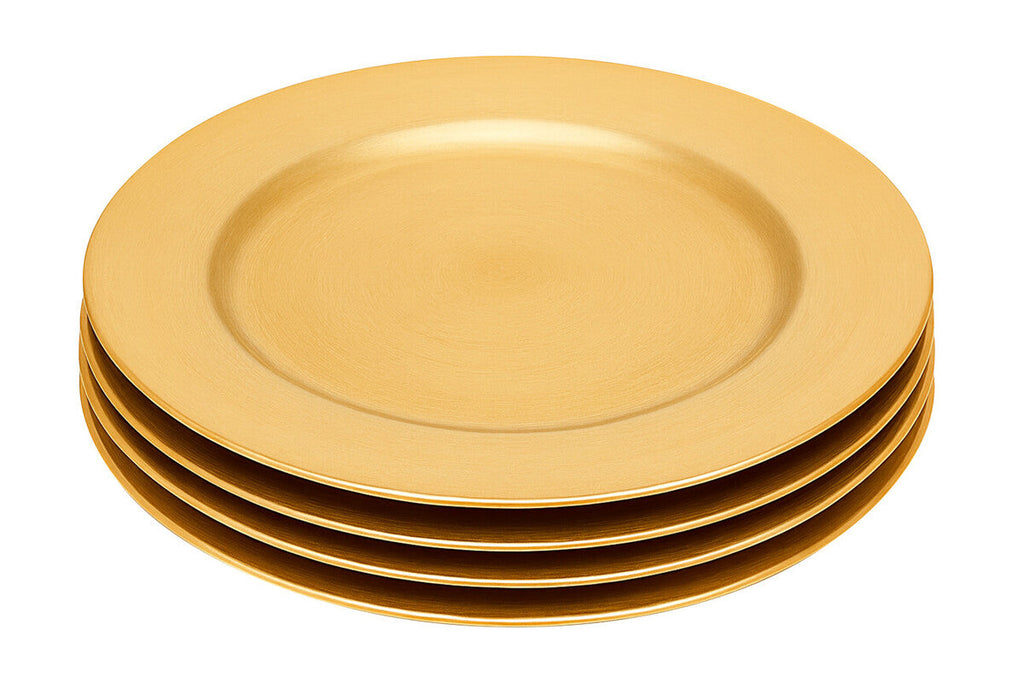 Gold Finish Flat Style Charger Plate | Dia