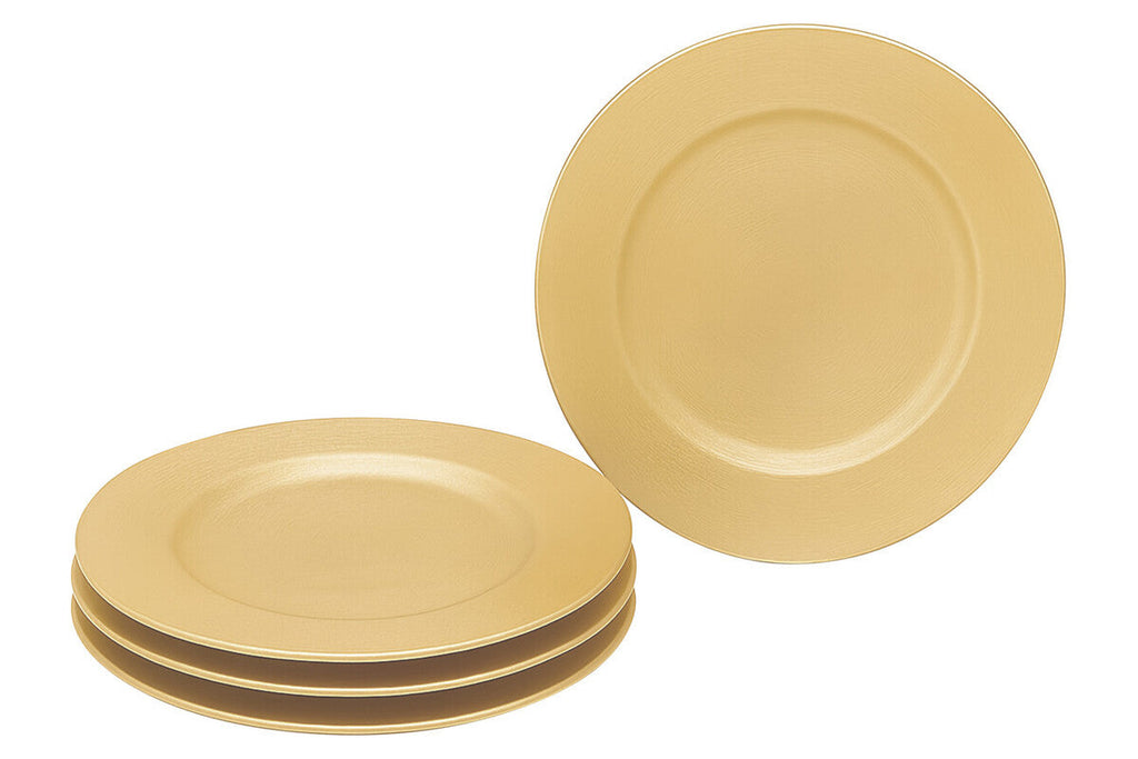 Gold Finish Flat Style Charger Plate | Dia