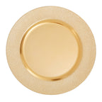 Gold Finish Pebble Effect Charger Plate | Dia