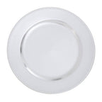 Silver Finish Dotted Charger Plate | Dia