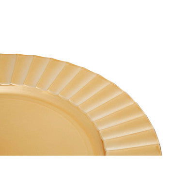 Gold Finish Wave Rim Charger Plate | Dia
