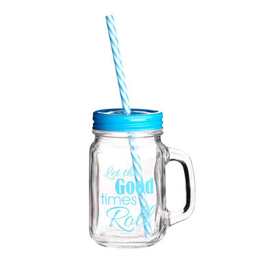 Bocal Good Times Square Mason Jar Mug
