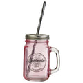 Pink Square Mason Jar Mug | Bocal