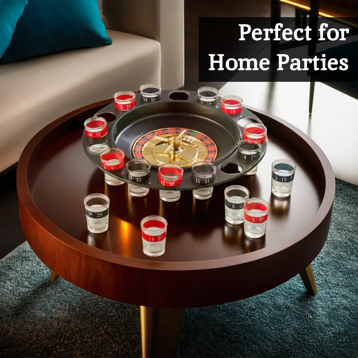 Roulette 16 Shot Glasses | Drinking Game