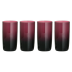 Set of Four Purple Hi Ball Glasses | Purple Glass