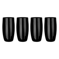 Set Of Four Hi Ball Black Glasses