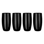 Set Of Four Hi Ball Black Glasses