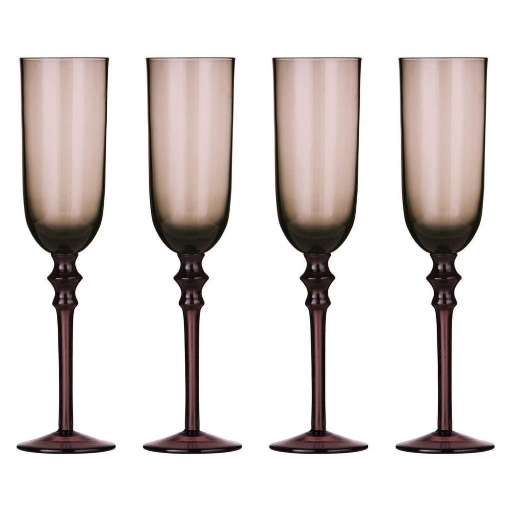 Set of Four Purple Champagne Glasses | Tessa