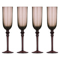 Set of Four Purple Champagne Glasses | Tessa