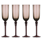 Set of Four Purple Champagne Glasses | Tessa