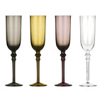 Set of Four Purple Champagne Glasses | Tessa