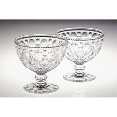 Set of Two Clear Glass Sundae Dishes | Fleur
