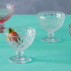 Set of Two Clear Glass Sundae Dishes | Fleur