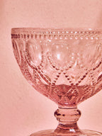 Set of Two Pink Glass Sundae Dishes | Fleur