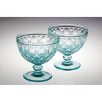 Set of Two Blue Glass Sundae Dishes | Fleur
