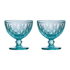 Set of Two Blue Glass Sundae Dishes | Fleur