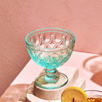 Set of Two Blue Glass Sundae Dishes | Fleur