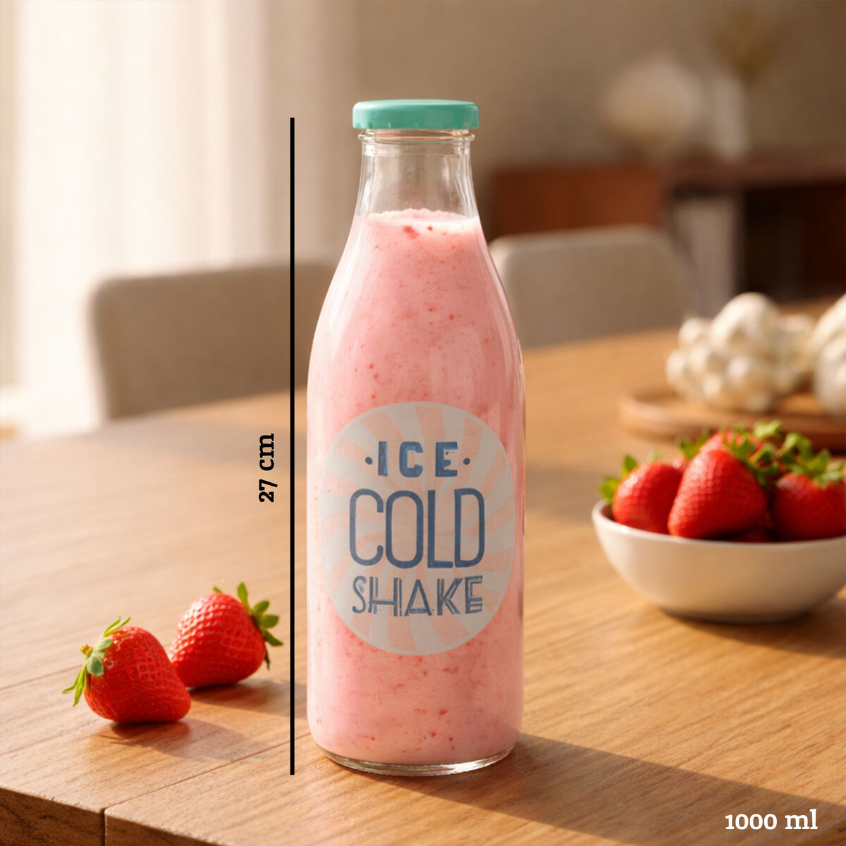 Glass Milk Bottle With  Screw Cap | Dayla